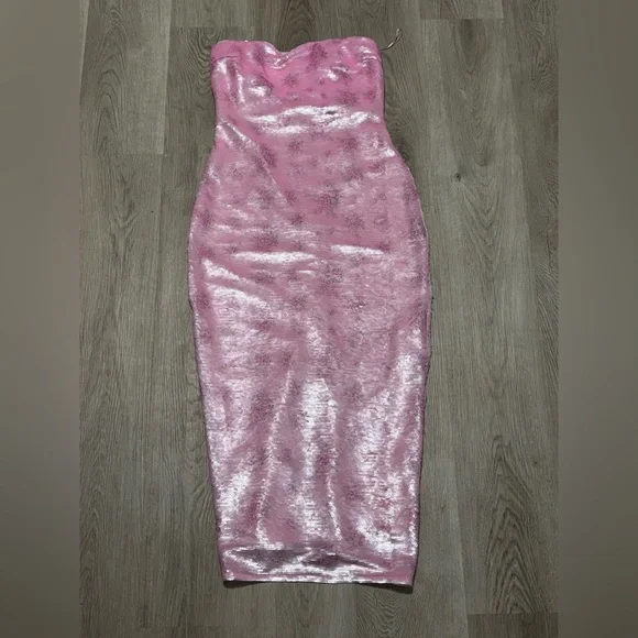 LoveShackFancy Strapless Pink Floral Dress - Picture 6 of 11